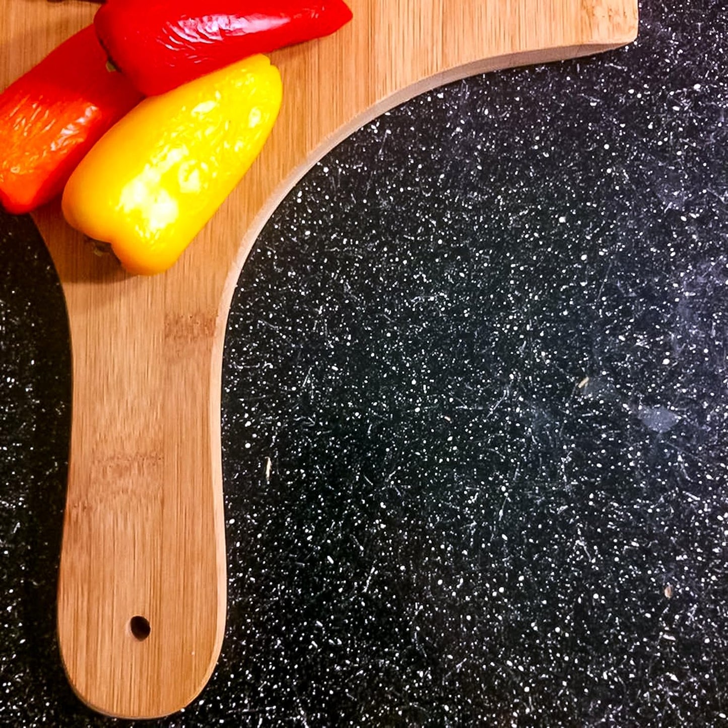 Camco Bamboo Pizza Peel, Charcuterie with Handle - Pizza & Bread Serving or Baking Board, 53000