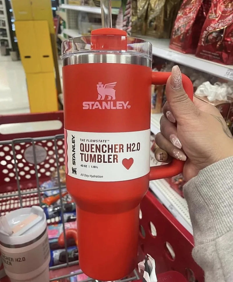 X PINK Stanley Quencher H2.0 Tumbler – 40 oz Travel Cup