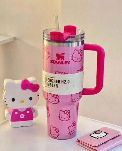 KT PINK Stanley Quencher H2.0 Tumbler – 40 oz Travel Cup